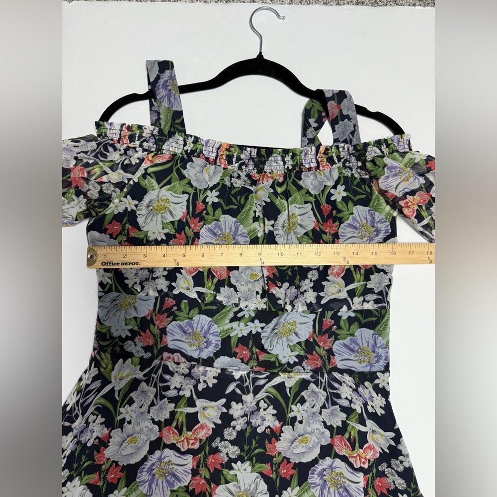 NWT Sam Edelman Floral Off-Shoulder w/removable straps Dress 10 - Picture 10 of 15